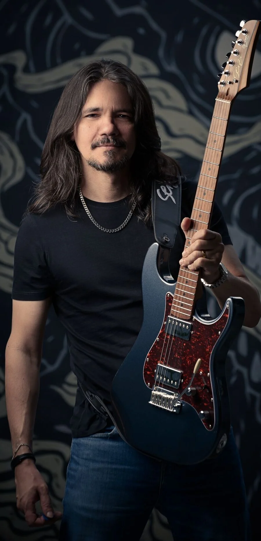 Guitarra em destaque